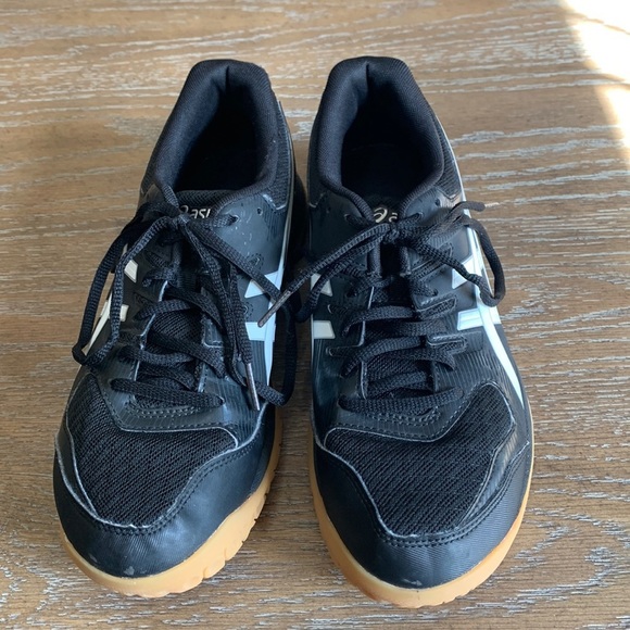 ASICS WOMENS BLACK AND WHITE GEL ROCKET VOLLEYBALL SHOES SIZE 7-1/2 US - Picture 9 of 11